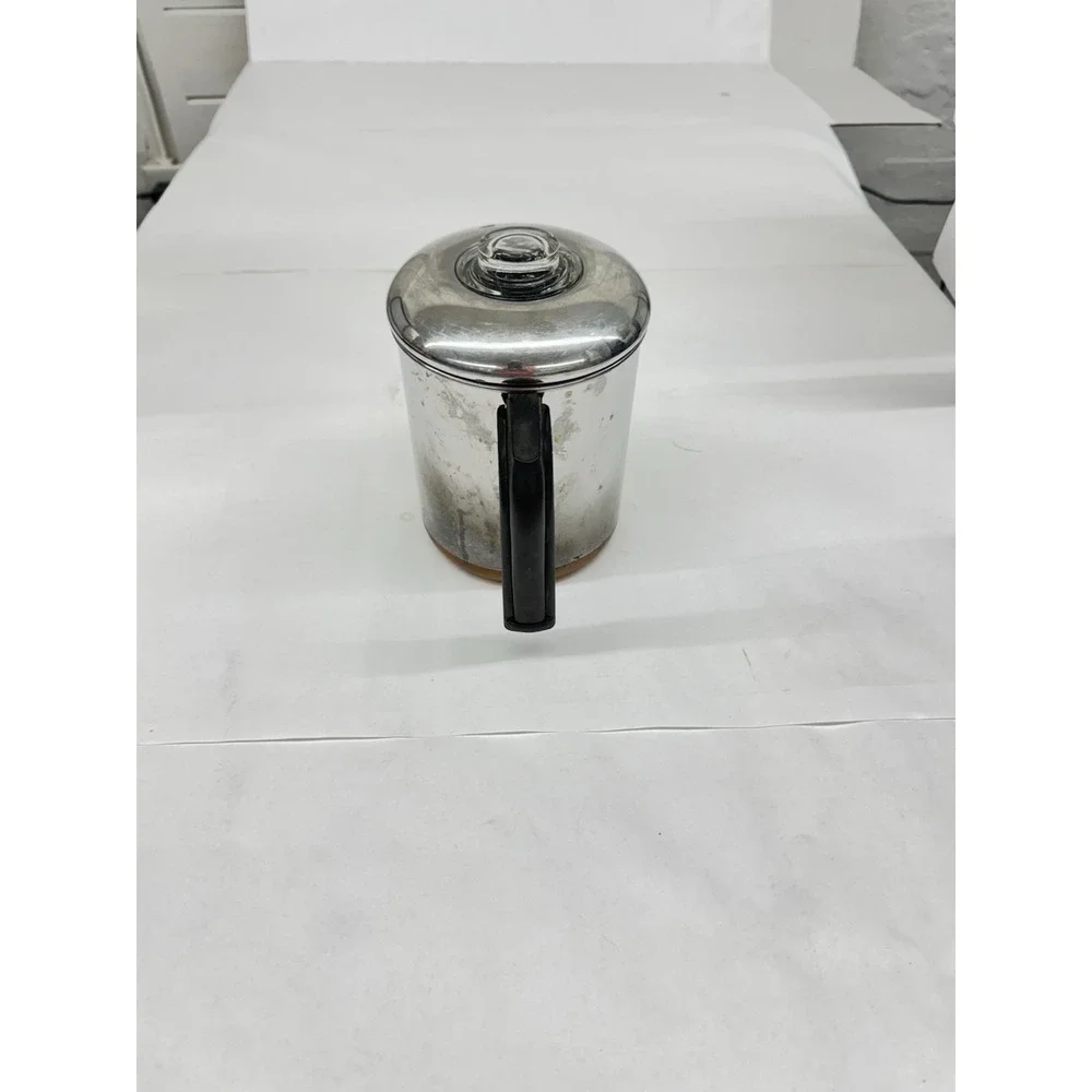 Vintage Revere Ware 1801 Percolator Coffee Pot Copper Bottom. No Basket